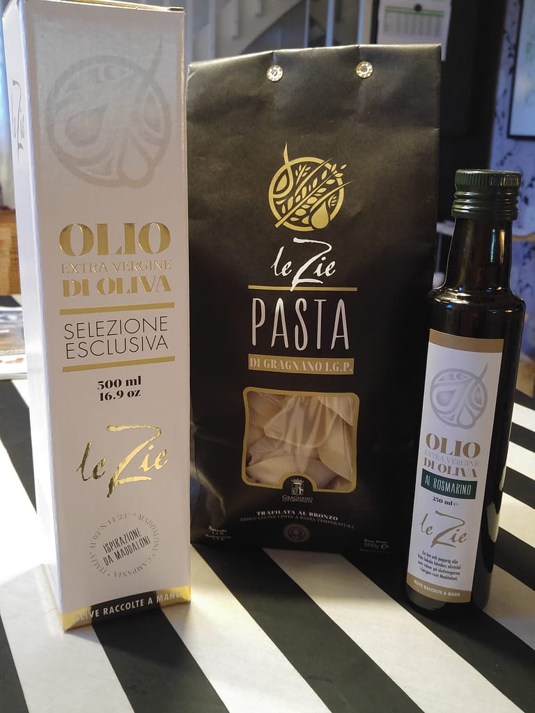 Nyskördad olivolja anno 2017, pasta och olivolja smaksatt med rosmarin. Perfekt till lammet!