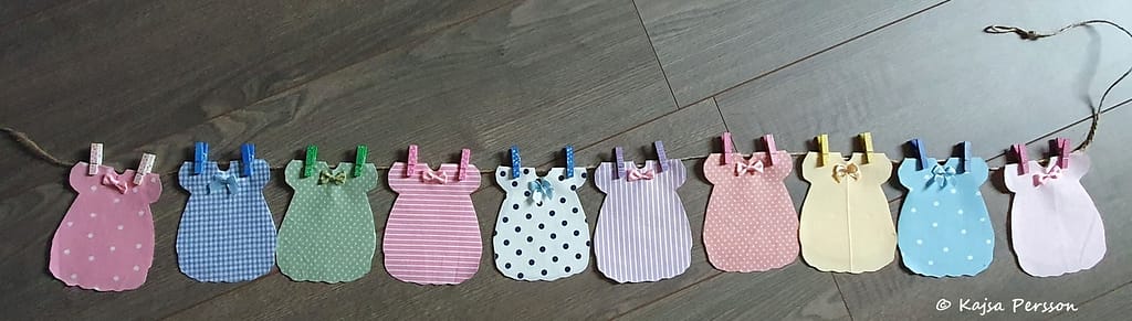 Babyklänning vimpel för en Babyshower